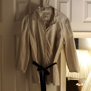 LOFT black and white striped blouse